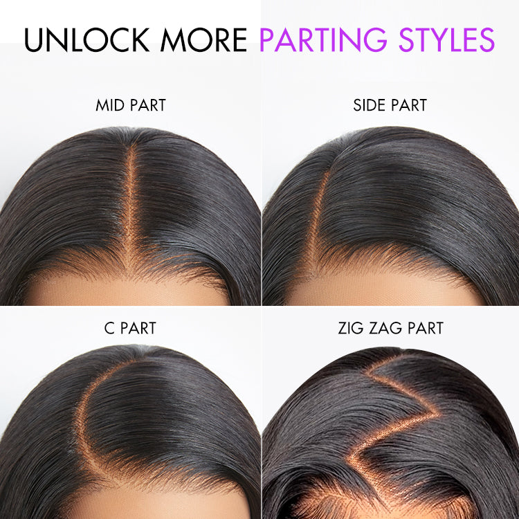 Wet and Wavy 5x5 Closure Pre-Cut Lace Water Wave Wig Glueless Side Part Human Hair Wig Breathable Cap