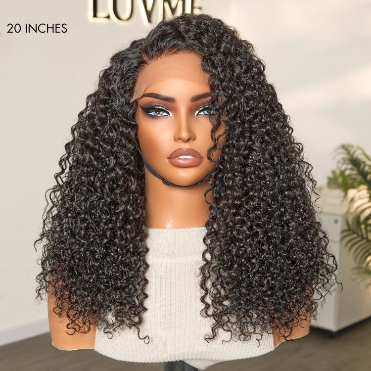 Wet and Wavy 5x5 Closure Pre-Cut Lace Water Wave Wig Glueless Side Part Human Hair Wig Breathable Cap
