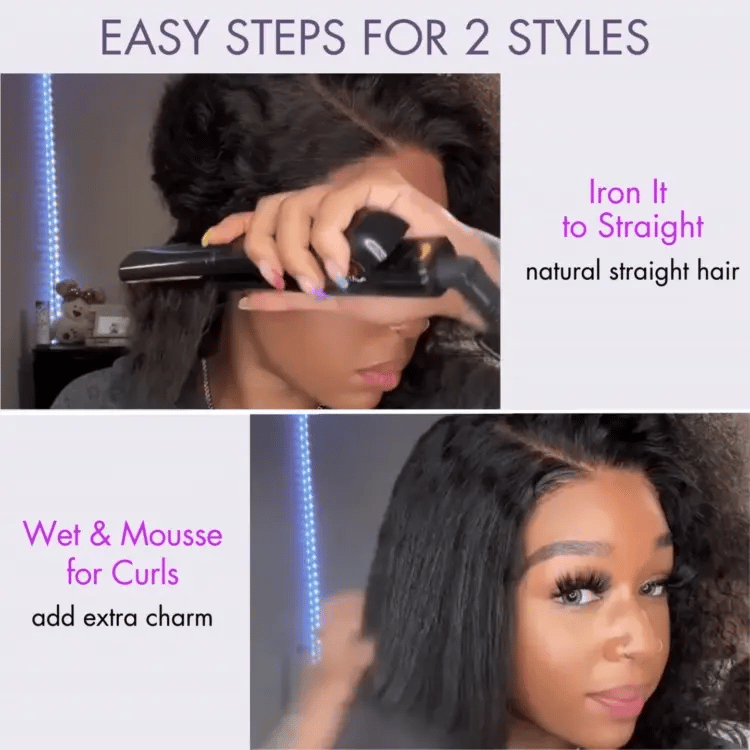 Wet and Wavy 5x5 Closure Pre-Cut Lace Water Wave Wig Glueless Side Part Human Hair Wig Breathable Cap