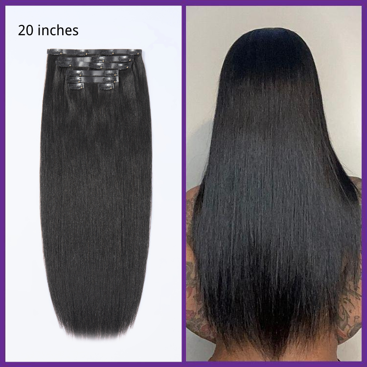 Straight / Body Wave / Kinky Curly / Yaki Straight / Kinky Straight / Messy Curly Clip in Hair Extensions Real Human Hair Pieces 135g 9pcs / 7pcs with Free Gift