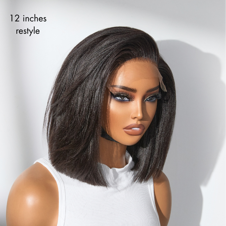 Ultra Natural Glueless Minimalist HD Lace C Part Bob Wig 100% Human Hair | Classic & Chic