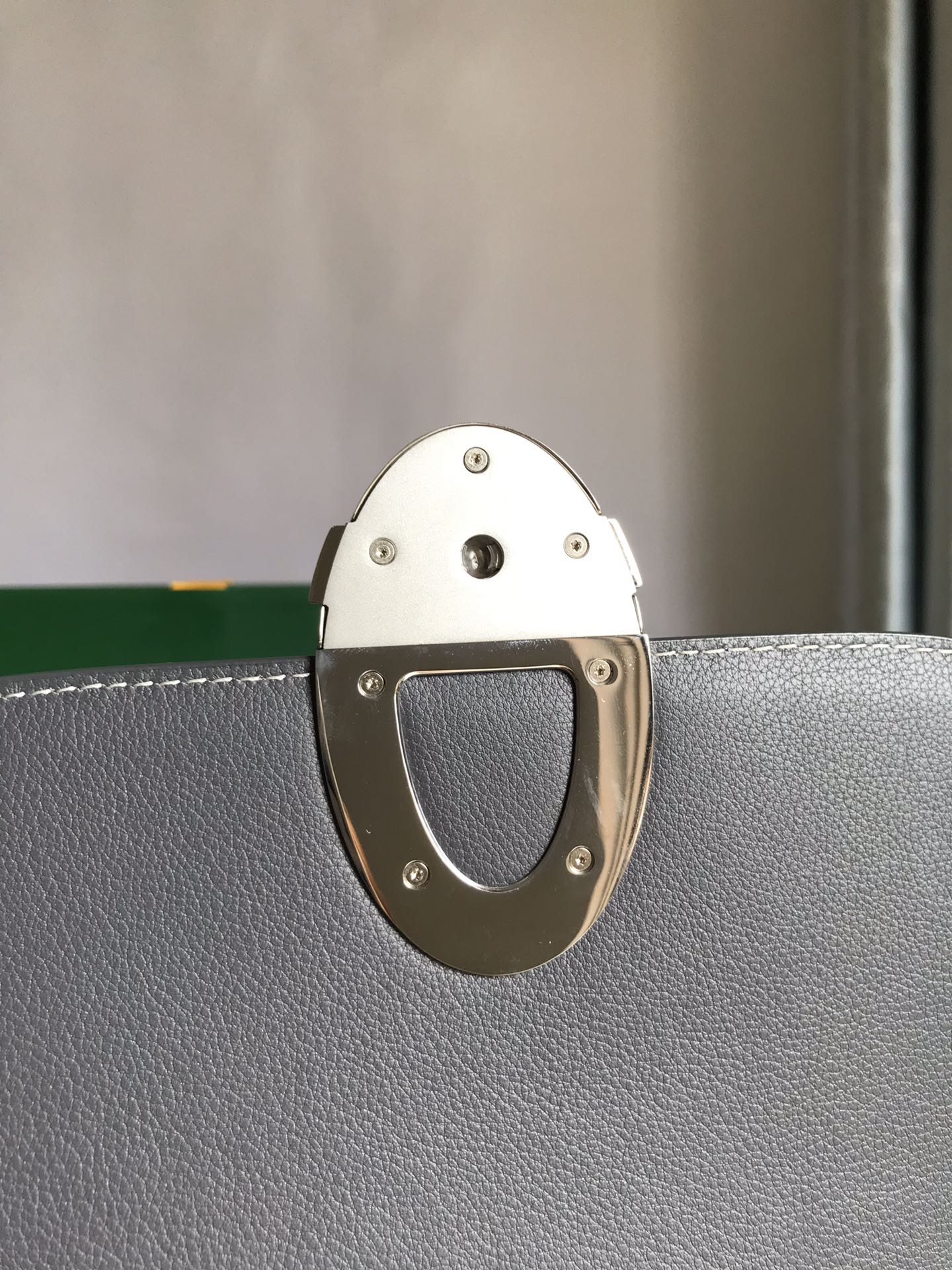 233 BAG 25 IN GRAY CALFKIN AND GOYARDINE CANVAS