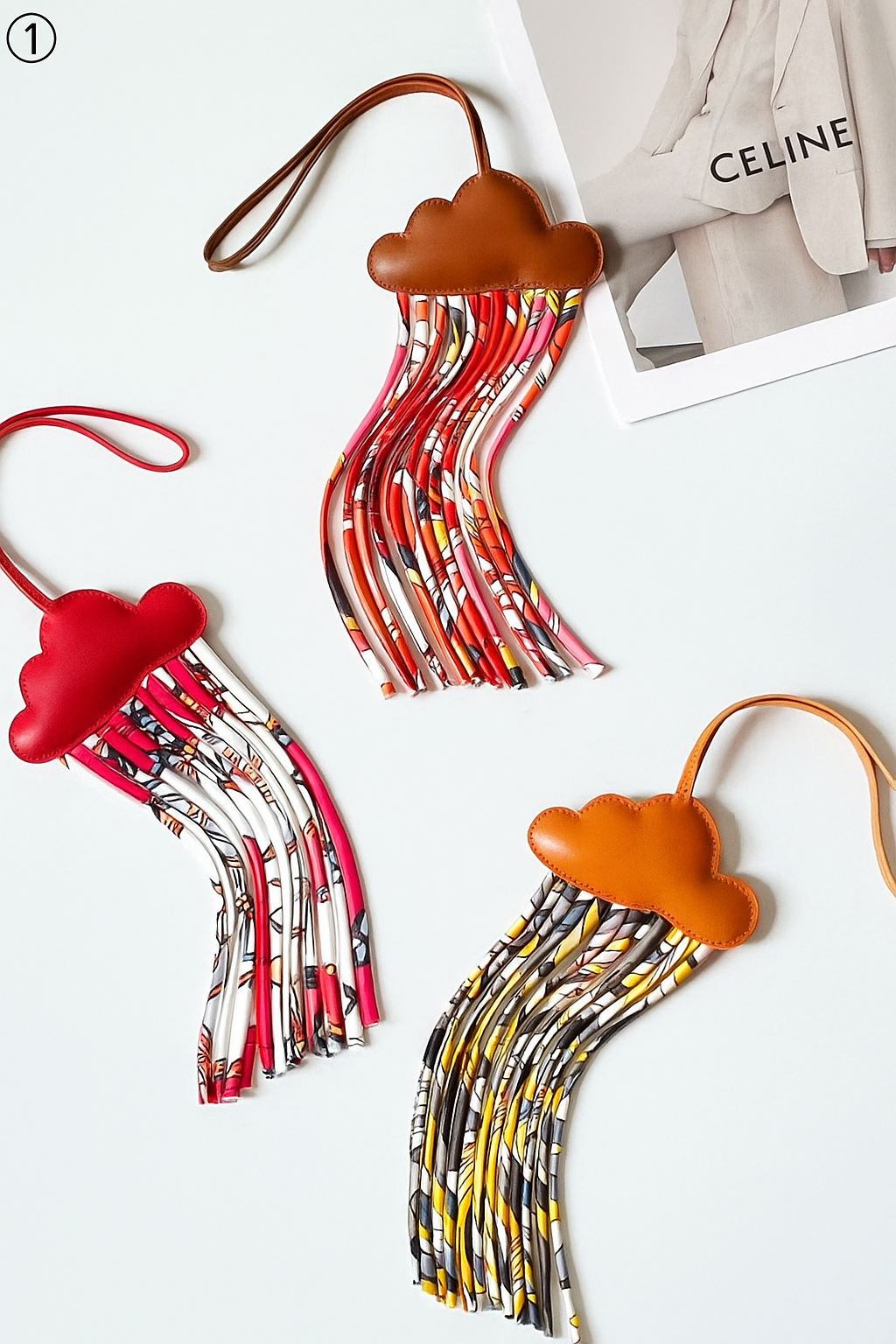 Hermes Cloud Charm Leather Silk