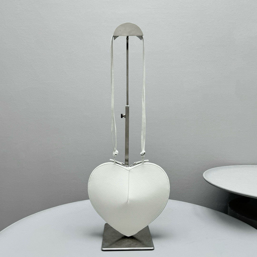 AL COEUR BAG IN WHITE CALFSKIN