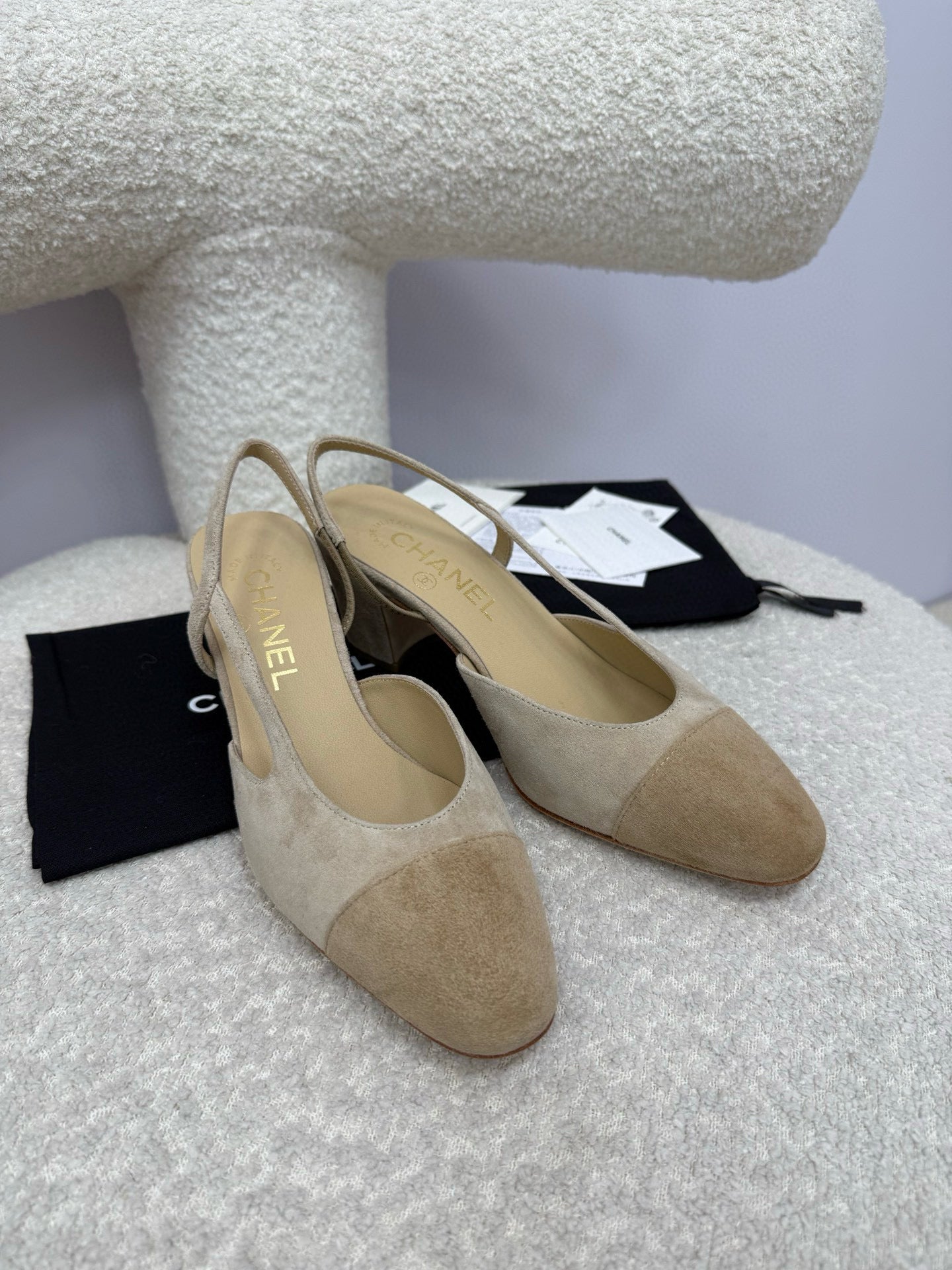 CC 25A Slingback Dark Beige Suede