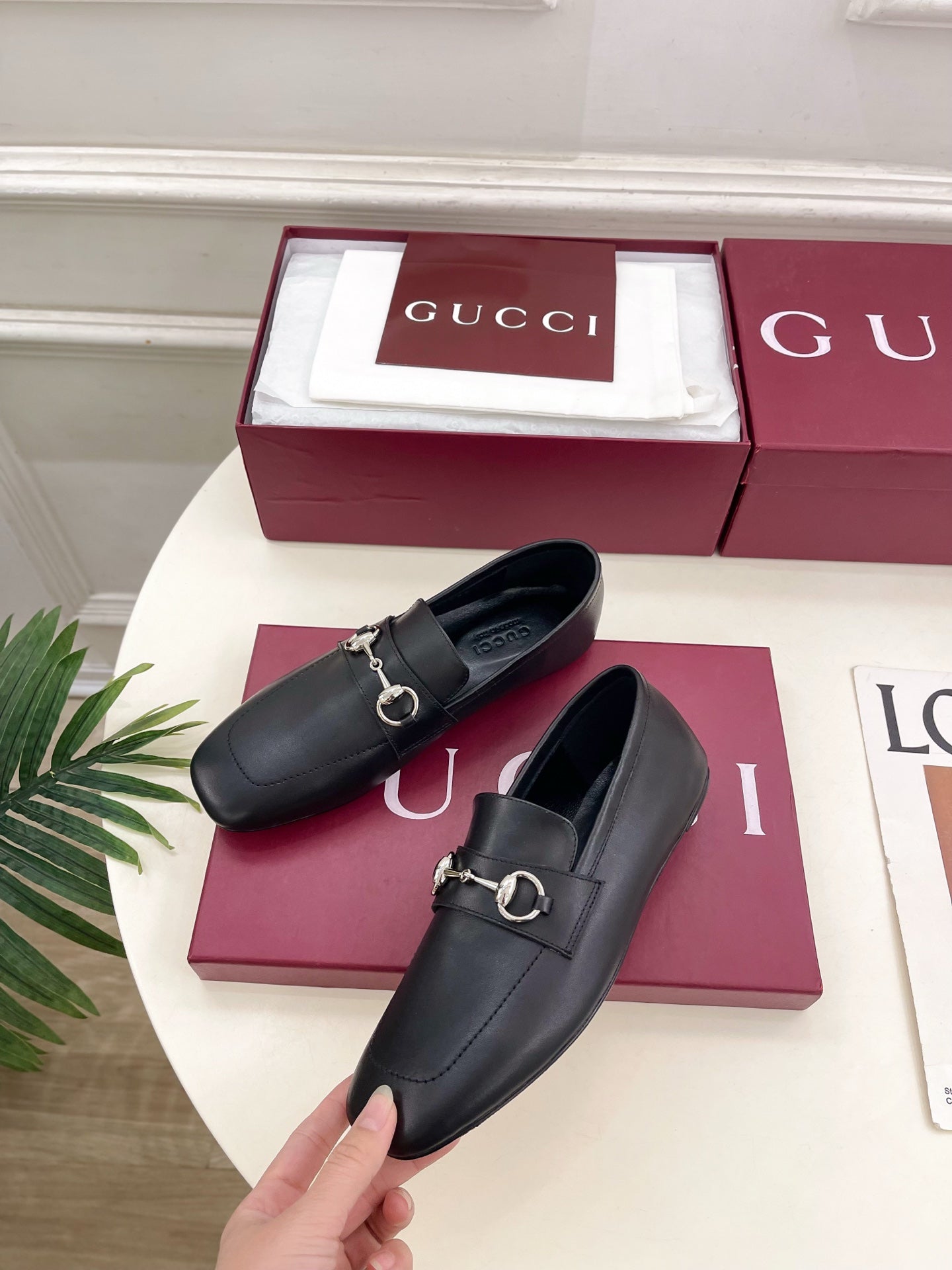 GG 26s Loafer With Horsebit Black Leather 640281